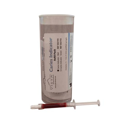 Vista Dental 502705 Caries Indicator 1.2cc Prefilled Syringes Red 4/Pk Vista Dental 502705 Caries Indicator 1.2cc Prefilled Syringes Red 4/Pk